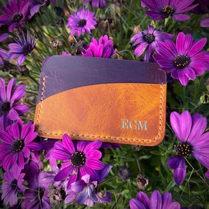 LMJ-portemonnee | Gepersonaliseerde lederen portemonnee | Leren kaarthouder | Volnerfleer | Aangepaste kaarthouder | Cadeaus voor mannen | Cadeaus voor vrouwen
