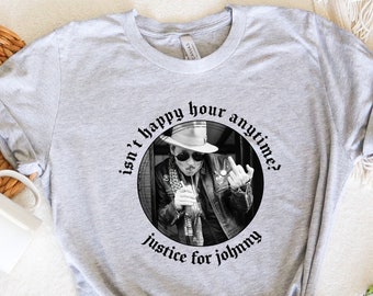 Isn't Happy Hour Anytime Shirt, Johnny Depp Shirt, That's Hearsay Shirt, Funny Johnny Depp Tee, Justice For Johnny T-shirt, Mega Pint Shirt
