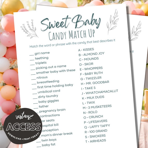 Baby Shower Candy Game Answers - Il 570xN.3973077464 47zh
