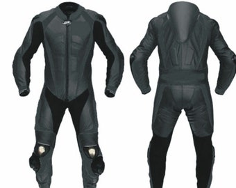 Motero Mens Motorcycle CE Approved Armour Leather Racing Bikers Suits ONE PCS 