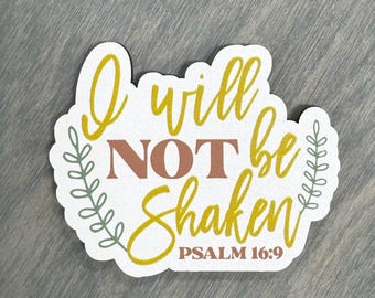 Kitchen Magnet | I Will Not Be Shaken | Faith Based Magnet | Bible Verse Magnet | Custom Magnet | Refrigerator Magnet | Faith Decor