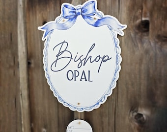 Bow Printed Custom Personalized Name Sign | Hospital Door Hanger | Coquette Baby Announcement | Custom Bow Name Sign | Name Sign