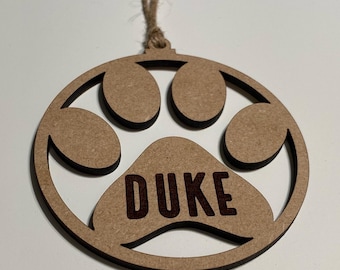 Personalized Paw Print Ornament