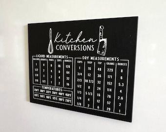 Kitchen Conversions Magnet | Kitchen Magnet | Custom Magnet | Kitchen Measurement Magnet | Chart For Baking and Cooking | Baking Chart