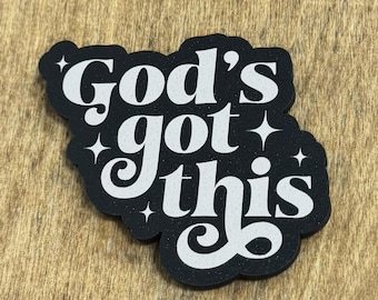 Kitchen Magnet | God's Got This | Faith Based Magnet | Bible Verse Magnet | Custom Magnet | Refrigerator Magnet | Faith Decor
