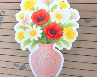 Floral Vase Door Hanger, Paisley Door Hanger, Printed Door Hanger, Floral Ginger Jar Door Hanger, Chinoiserie Decor
