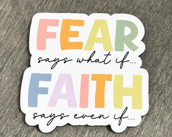 Kitchen Magnet | Fear / Faith | Faith Based Magnet | Bible Verse Magnet | Custom Magnet | Refrigerator Magnet | Faith Decor