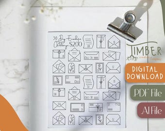 200 Savings Challenge, Planner Page, Digital Download, PDF File, AI File