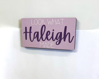 Kitchen Magnet | Look What I Made Magnet | Childrens Magnet | Kid Drawing Magnet | Custom Magnet | Refrigerator Magnet | Personalized Magnet