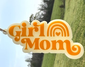 5" Personalized Acrylic Layere Keychain, Acrylic Keychain, Mom Keychain, Mama, Boy Mom, Girl Mom, Boho Keychain, Rainbow, Layered Keychain,