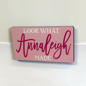 Kitchen Magnet | Look What I Made Magnet | Childrens Magnet | Kid Drawing Magnet | Custom Magnet | Refrigerator Magnet | Personalized Magnet