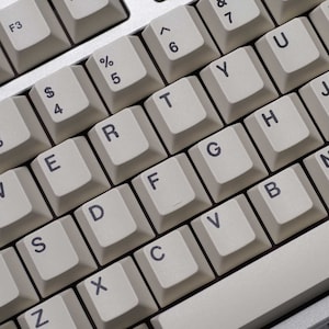 Classic Keycap Set for Mechanical Keyboards, Classic Beige Keycaps, Retro Keycaps, Cherry Profile, MX Switch, PBT
