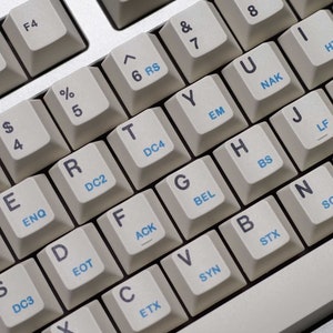 ASCII Keycap Set for Mechanical Keyboards, Classic Beige Keycaps, Retro ...