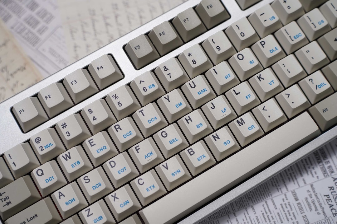 ASCII Keycap Set for Mechanical Keyboards, Classic Beige Keycaps, Retro ...