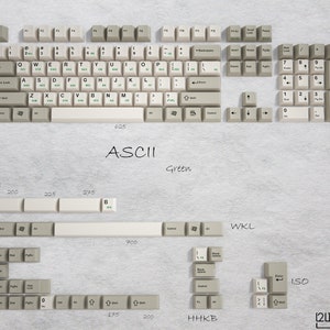 ASCII Keycap Set for Mechanical Keyboards, Classic Beige Keycaps, Retro ...