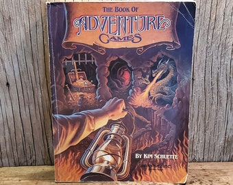 Book, 'Book Of Adventure Games' - Kim Schuette, Interactive Games, Group, Party, 1984, Vintage