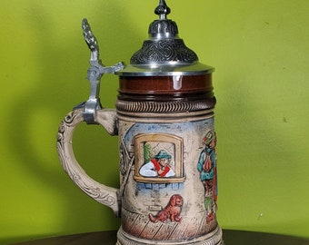 ヴィンテージ Zoller & Born 限定版ドイツ ビール ジョッキ。ハンド