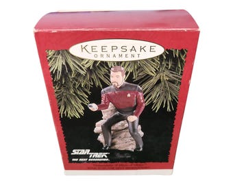 Christmas Ornament, Commander William Riker, Star Trek: The Next Generation, Hallmark Keepsake Ornament, Vintage