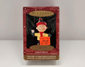 Decorazione per albero di Natale, Charlie Brown, Peanuts, Hallmark Keepsake, Retro, Vintage