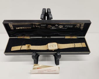 Watch, Lucien Piccard, Dufonte, Stainless Steel, Gold Coloured, Quartz, Japan Movement, Taiwan Dial, Made in Hong Kong, Vintage