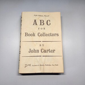 本、ABC for Book Collectors、ジョン・カーター、アルフレッド・ノップフ、ニューヨーク、1980年、ヴィンテージ