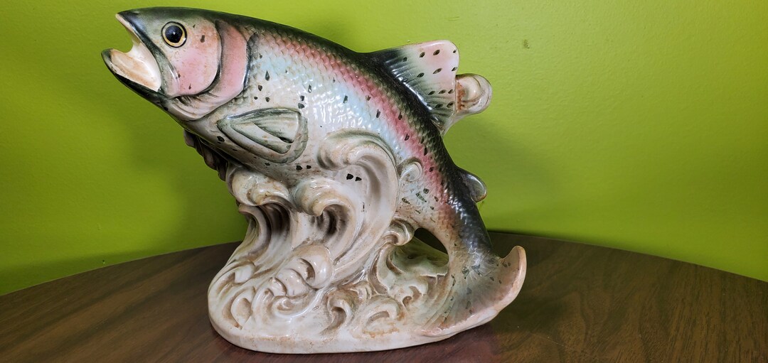 Vintage Relpo Rainbow Trout Flower Pot, Planter, Vase Etsy