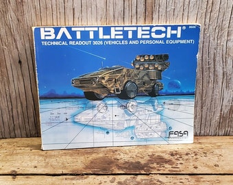 Book, 'Technical Readout 3026: Vehicles and Personal Equipment', Battletech, Mechwarrior, 1992, Vintage