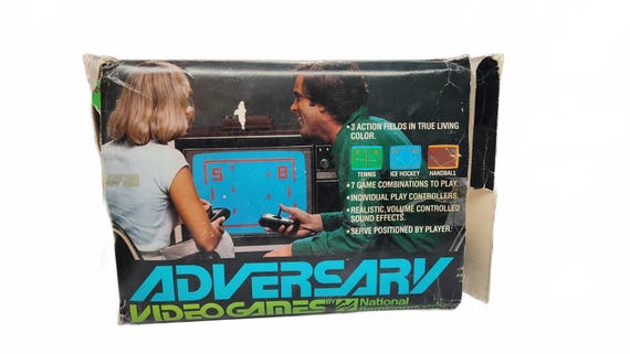 National Adversary Vintage Video Game Console with Controllers