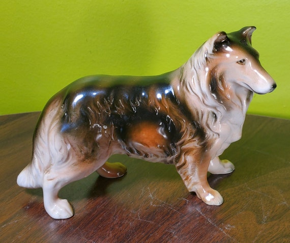 ヴィンテージ ボーダーコリー 陶器製犬置物 - Etsy 日本