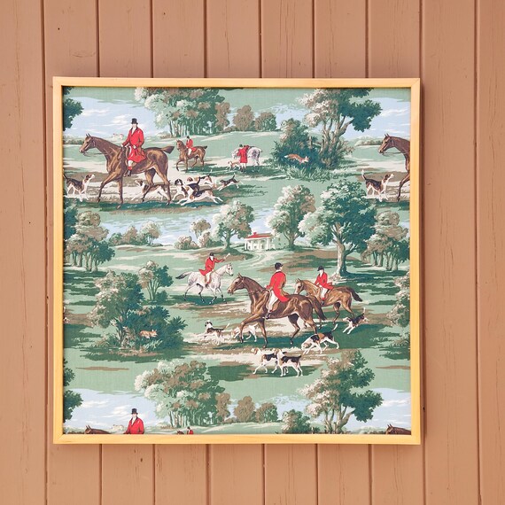 Fabric Framed, Foxhunt (find the Foxes!), Wooden Frame, England