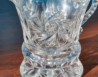 Vintage Crystal Creame Pitcher