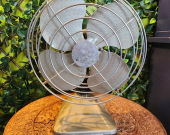 Ventilateur de bureau, marque No Decernible, électrique, rétro, fonctionnel, vintage