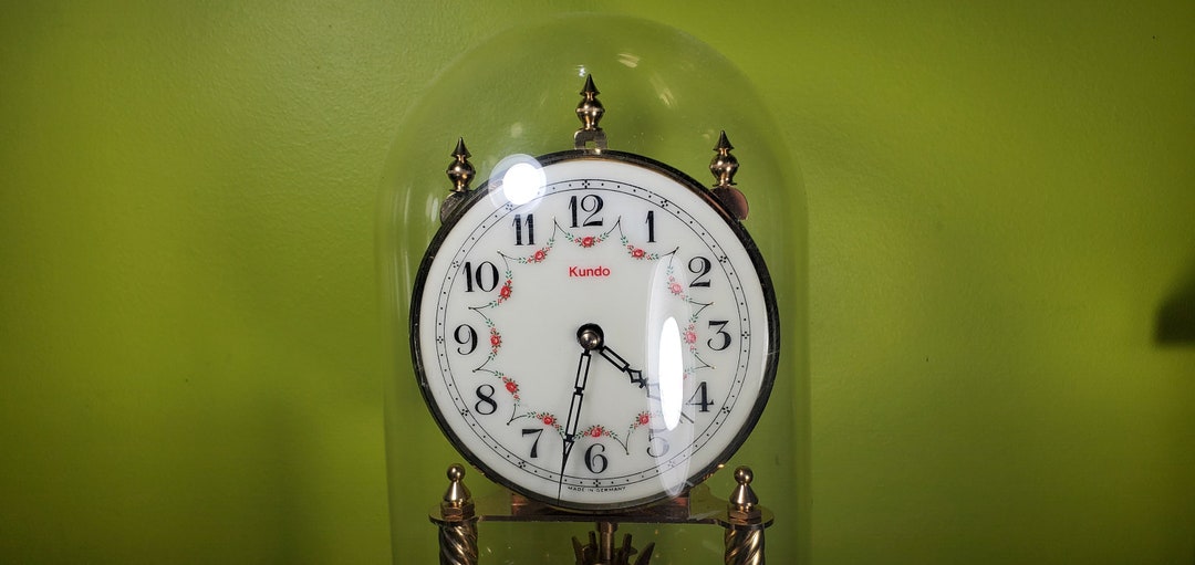 Vintage Kundo Anniversary Battery Pendulum Table Clock Etsy