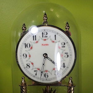 Vintage Kundo Anniversary Battery Pendulum Table Clock