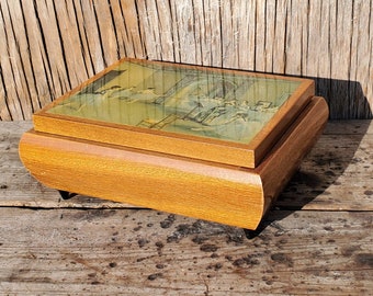 Jewlery Box, Music Chime, 'The Dance Foyer at the Opera on the rue Le Peletier', Edgar Degas, Handmade in Italy, Trinkets Box, Vintage