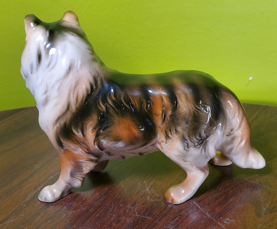 ヴィンテージ ボーダーコリー 陶器製犬置物 - Etsy 日本