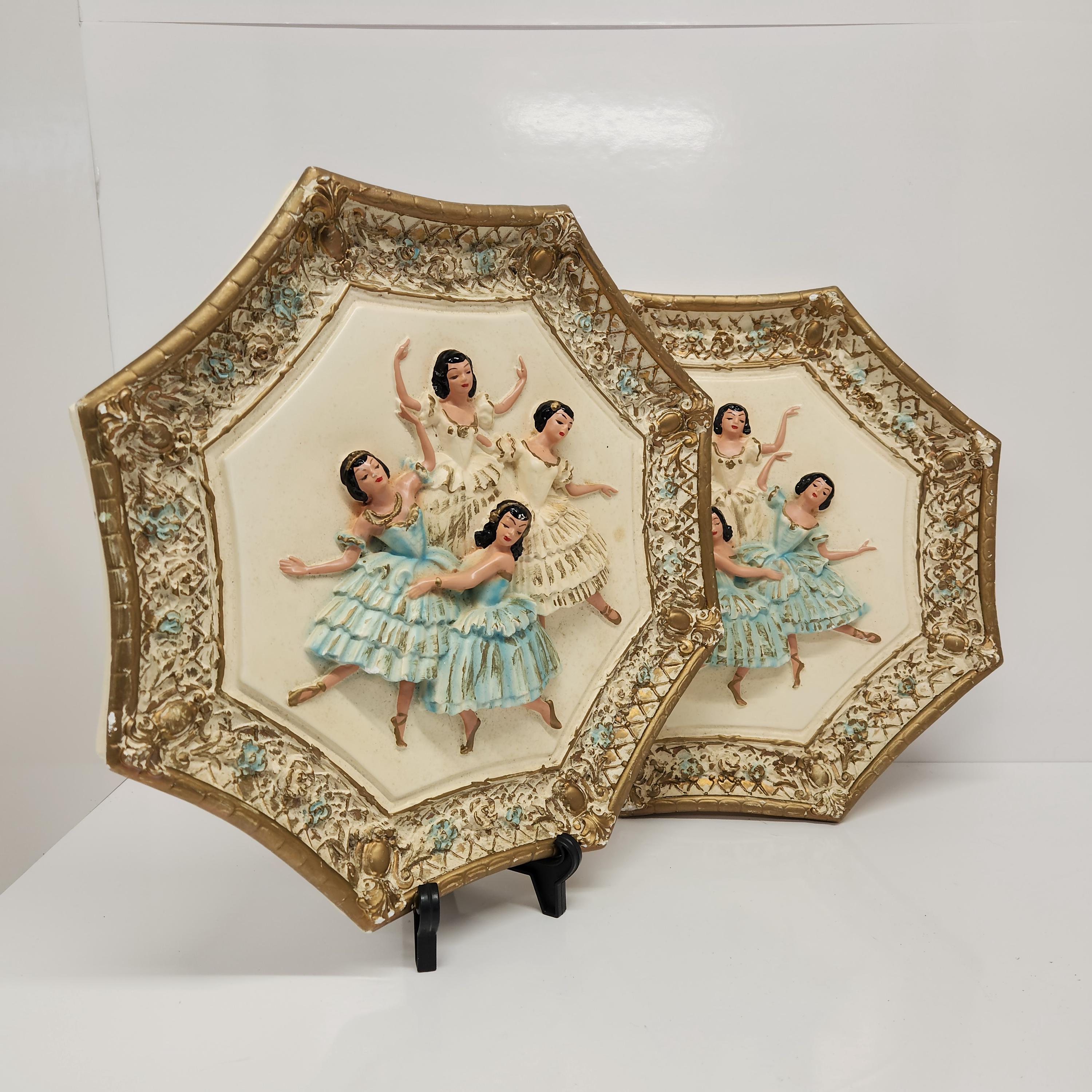 チョークウェア　置物　ミッドセンチュリー50s アメリカビンテージ Vintage chalkware ladies - Etsy 日本