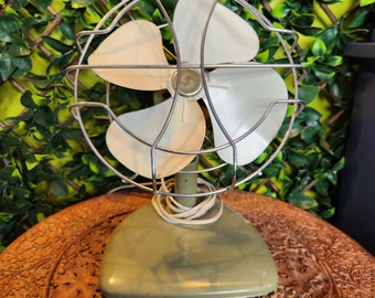 Vintage Oscillating Dominion Fan, Working Antique Fan, Old Table