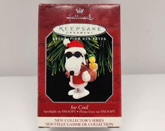 Decorazione per albero di Natale, Snoopy Joe Cool, Charlie Brown, Peanuts, Hallmark Keepsake, Retro, Vintage