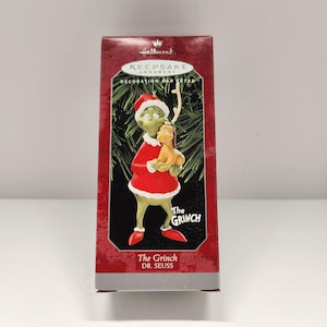 Christmas Tree Ornament, The Grinch Who Stole Christmas, Kind Grinch and Max, Dr. Suess, Hallmark Keepsake, Retro, Vintage
