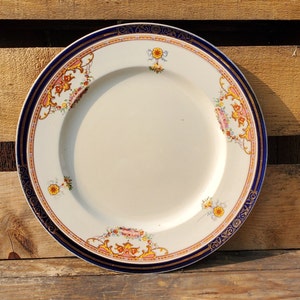 Teller, Dessertteller, Alfred Meakin, &#39;Blue de Roi&#39;, Porzellan, China, Dekorativ, Made in England, Vintage
