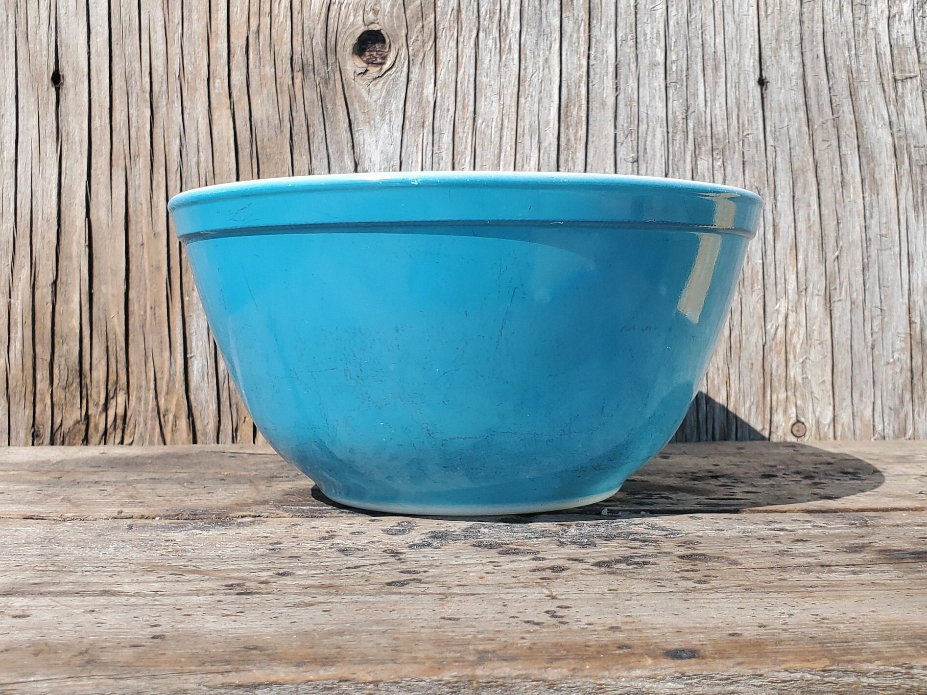 Pyrex Mixing Bowls, Set of 2, Opaque Blue, Aqua Turquoise, Vintage ...