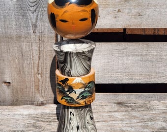 日本の鳴子風こけし | 伝統工芸品 | ヴィンテージ木製玩具（日本製