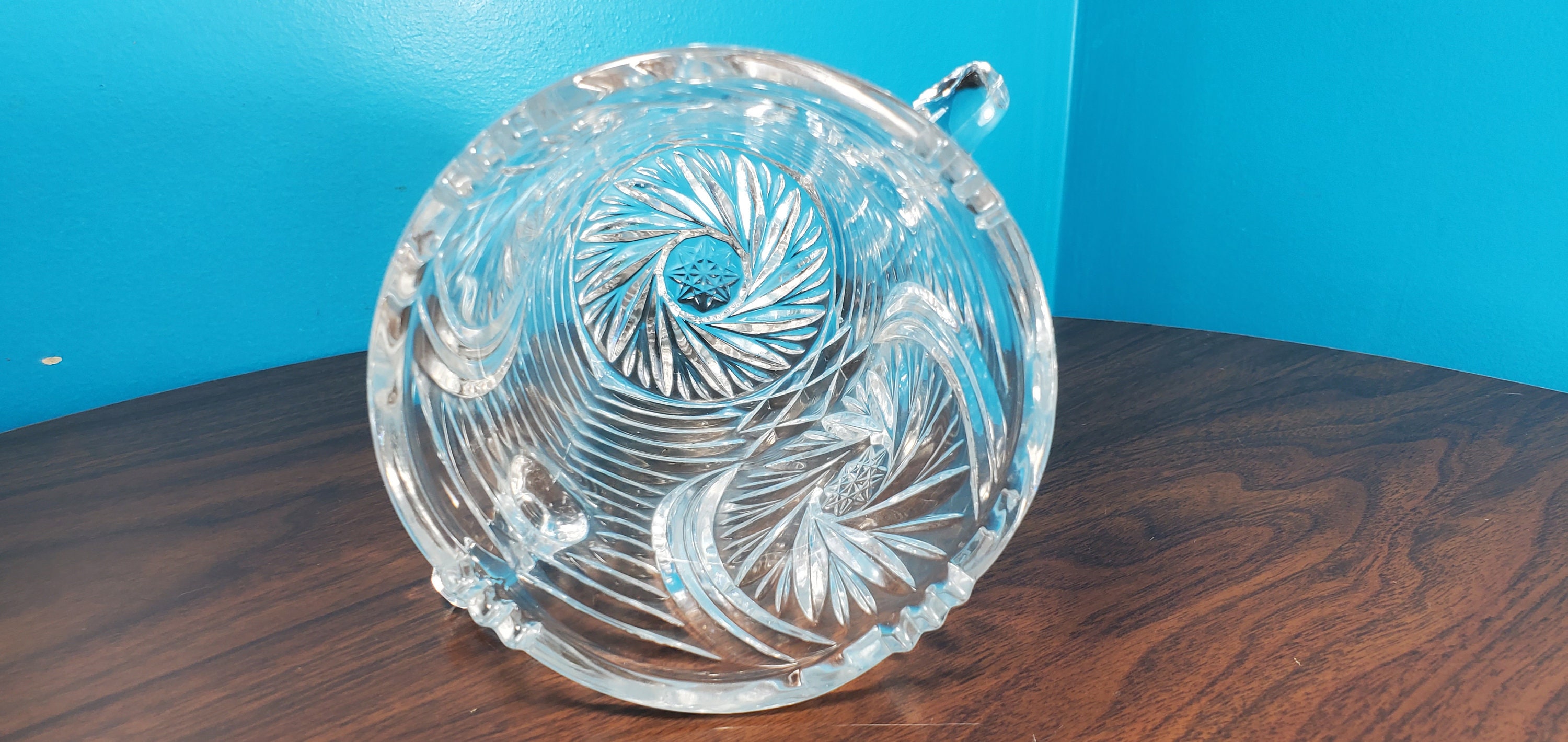 Vintage Crystal Ice Bucket With Handles Etsy Canada