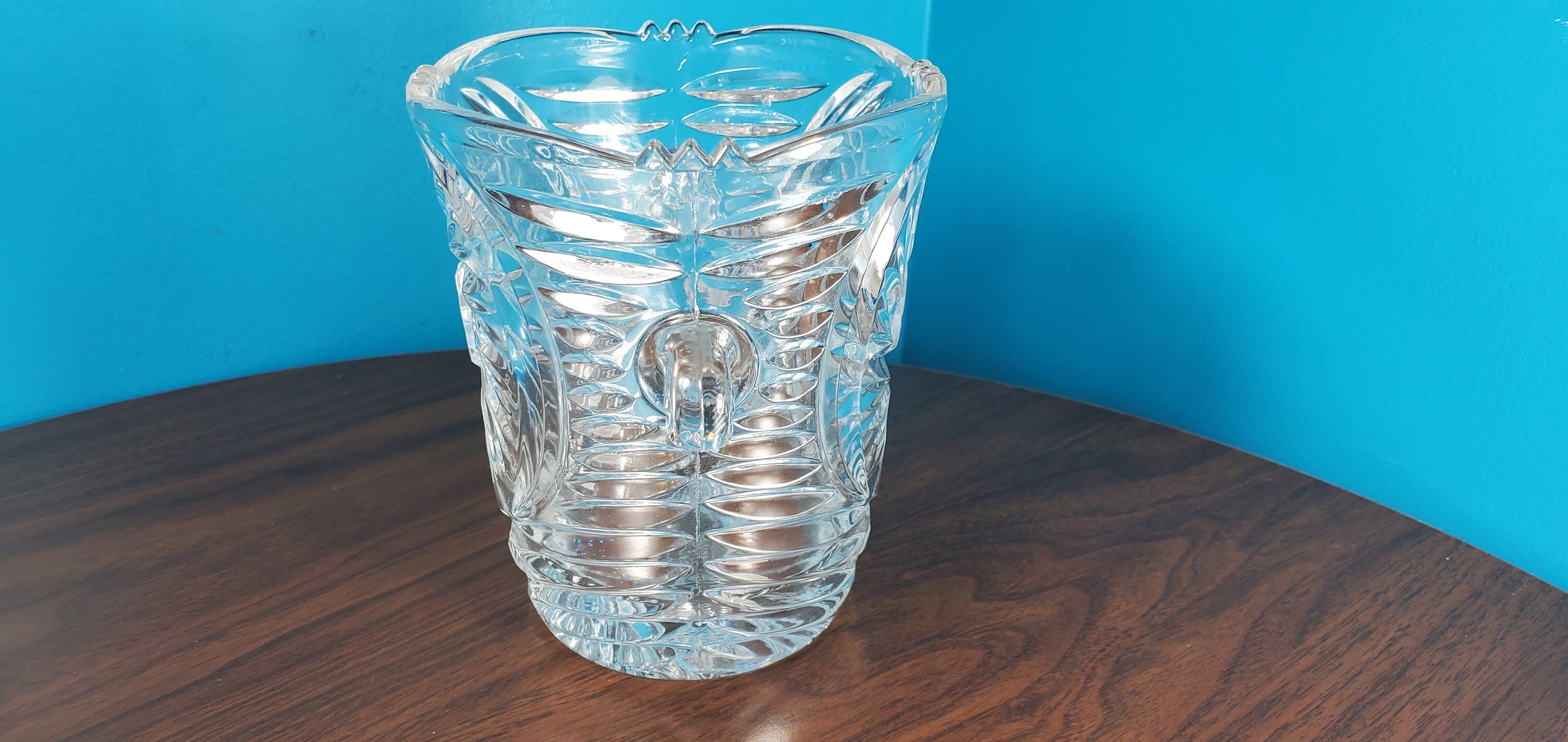 Vintage Crystal Ice Bucket With Handles Etsy Canada