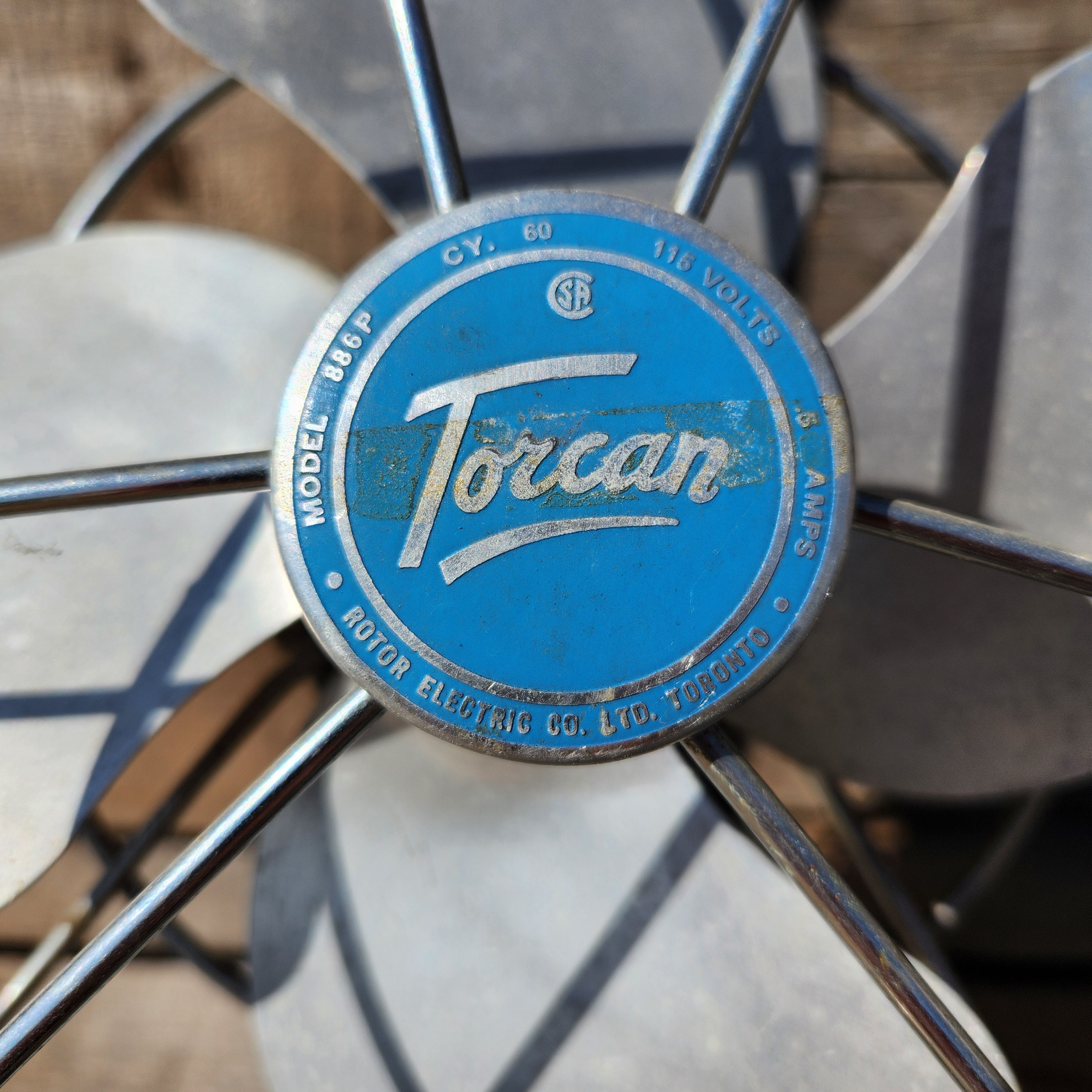 デスクファン、モデル 886P、電動、Torcan、Rotor Electric Co、カナダ