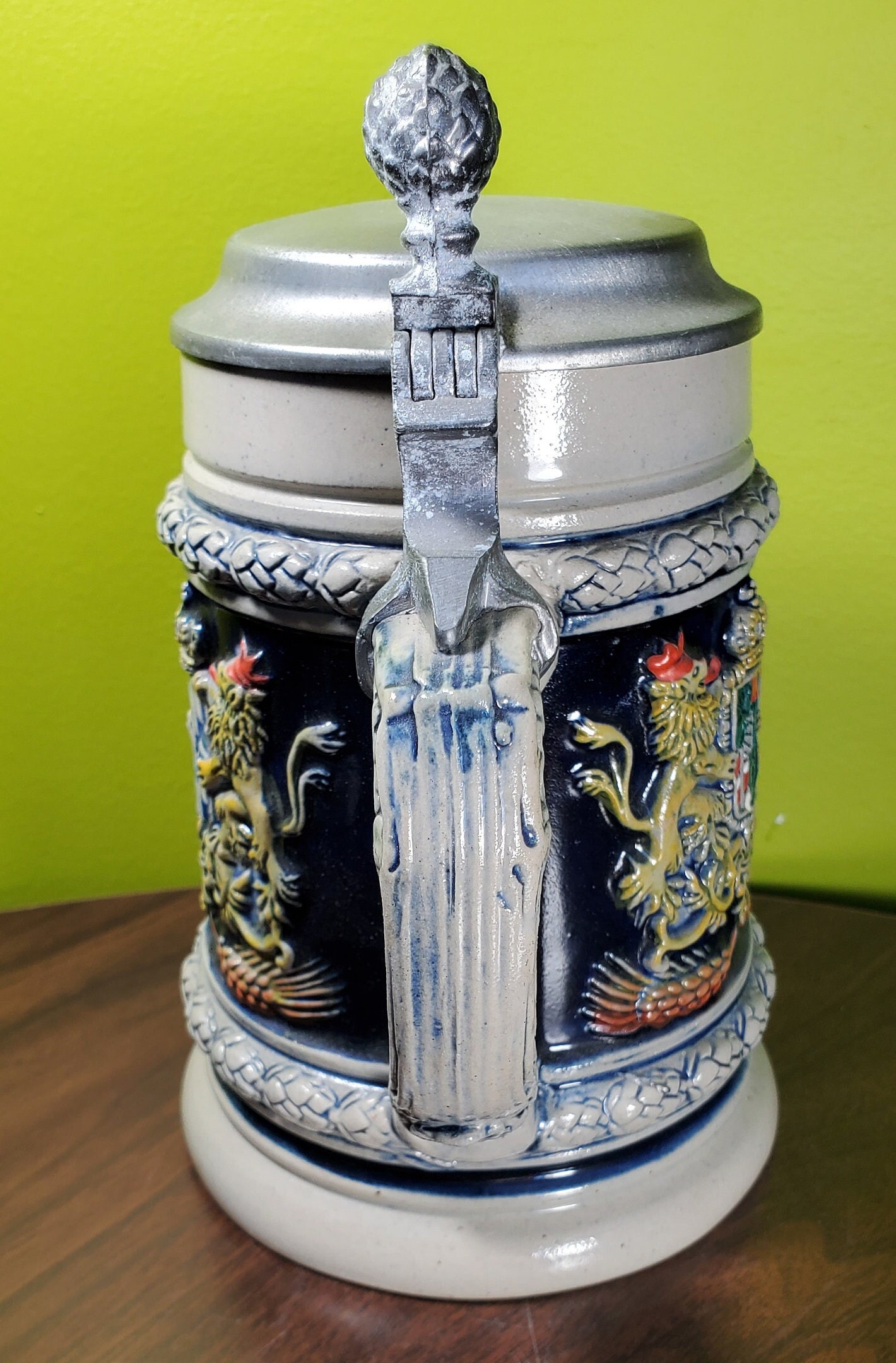 Vintage Ceramic German Beer Stein 'hops and Malts ' Etsy