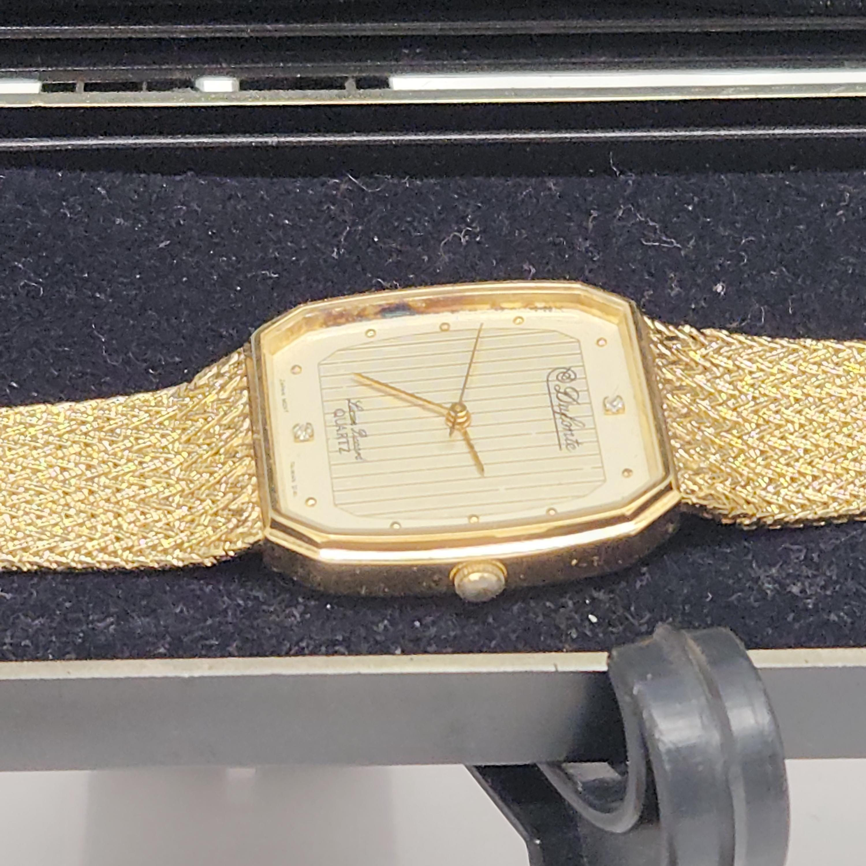 Watch, Lucien Piccard, Dufonte, Stainless Steel, Gold Coloured