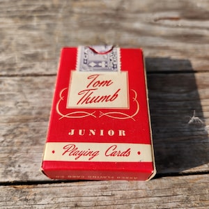 Pocket speelkaarten, Tom Thumb, Junior, Windmill, The US Playing Cards Co., Cincinnati, miniatuur, vintage