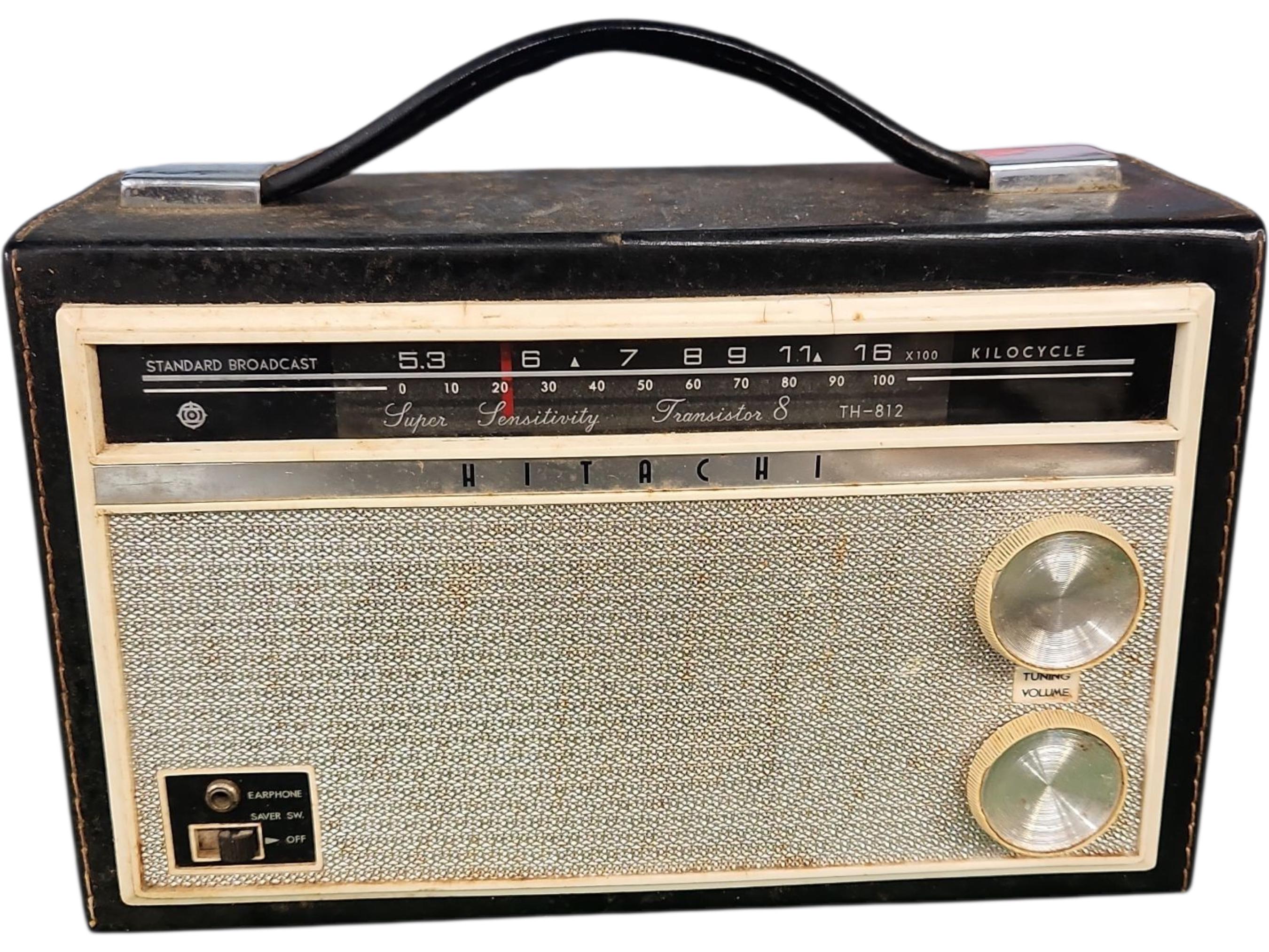 Radio, Hitachi, Model TH-812, Range 530 - 1605 Kc, Not Tested